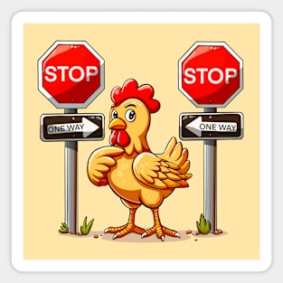 One Way Chicken Magnet